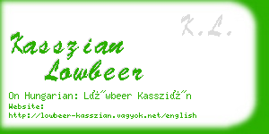 kasszian lowbeer business card